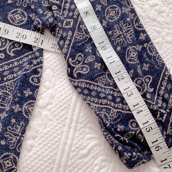 LUCKY BRAND Bandana Print Top 3/4 Sleeve - Picture 6 of 10
